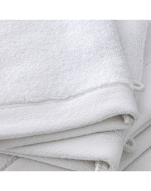 Lot de 2 gant de toilette en coton Softy neige - 15 x 21 cm