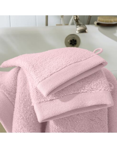Lot de 2 gant de toilette en coton Softy bonbon - 15 x 21 cm
