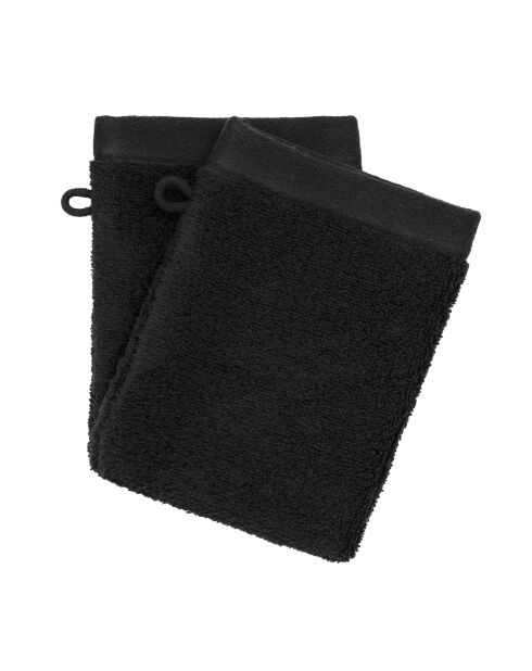 Lot de 2 gant de toilette en coton Softy truffe - 15 x 21 cm