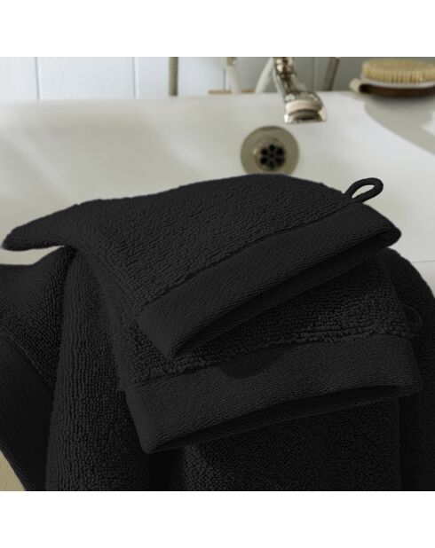Lot de 2 gant de toilette en coton Softy truffe - 15 x 21 cm