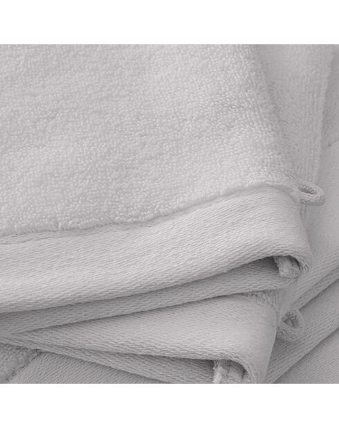 Lot de 2 gant de toilette en coton Softy galet - 15 x 21 cm