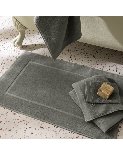 Tapis de bain en coton Softy ardoise - 50 x 80 cm