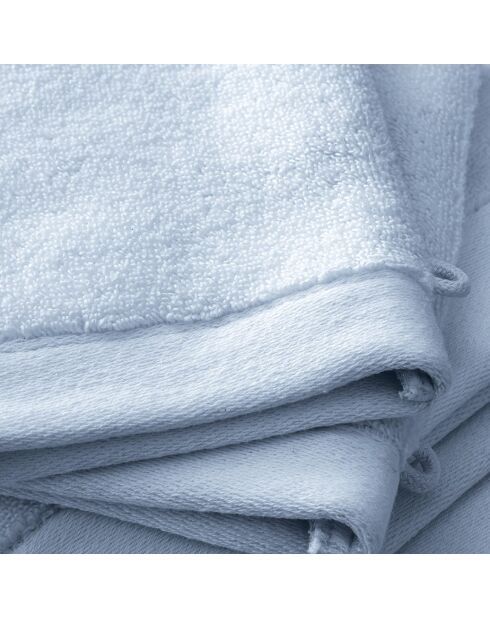 Lot de 2 gant de toilette en coton Softy azur - 15 x 21 cm
