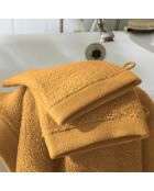 Lot de 2 gant de toilette en coton Softy ocre - 15 x 21 cm