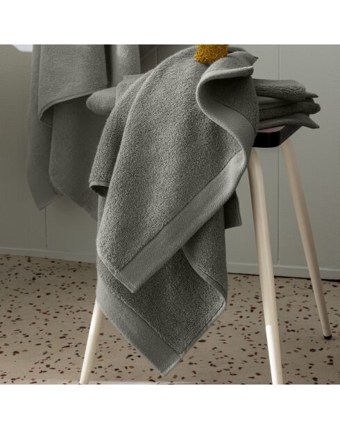 Serviette de toilette en coton Softy ardoise - 50 x 100 cm