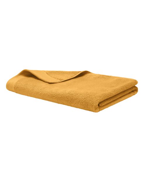 Drap de bain en coton Softy ocre - 100 x 150 cm