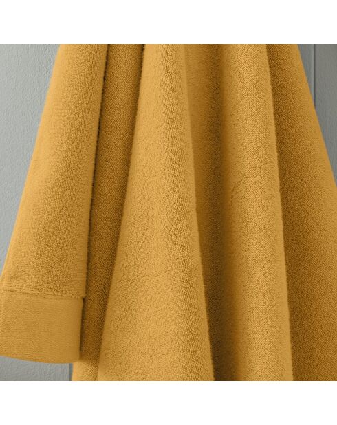 Drap de bain en coton Softy ocre - 100 x 150 cm