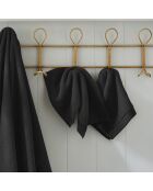 Lot de 2 serviettes invité en coton Softy truffe - 30 x 50 cm