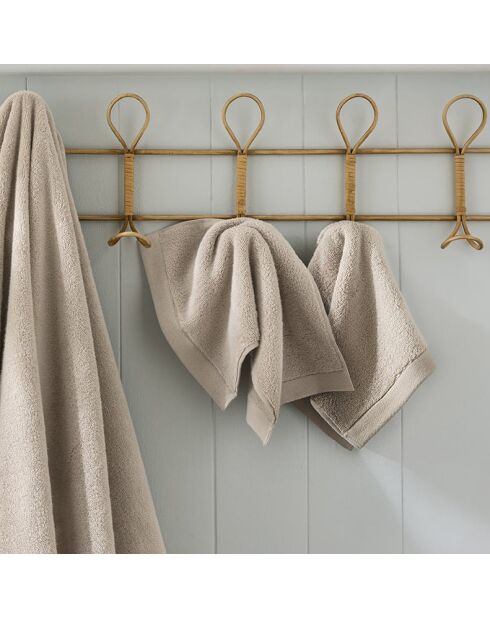 Lot de 2 serviettes invité en coton Softy naturel - 30 x 50 cm