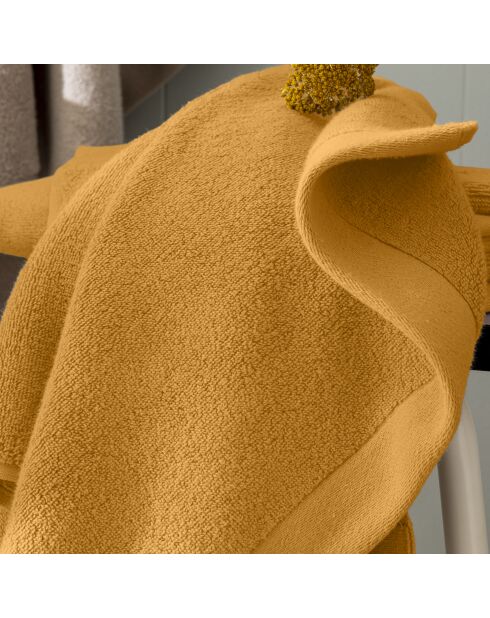 Serviette de toilette en coton Softy ocre - 50 x 100 cm