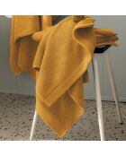 Serviette de toilette en coton Softy ocre - 50 x 100 cm