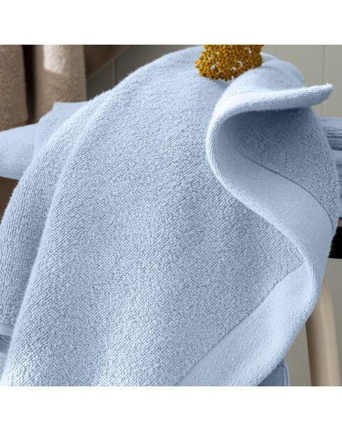 Serviette de toilette en coton Softy bleu ciel - 50 x 100 cm