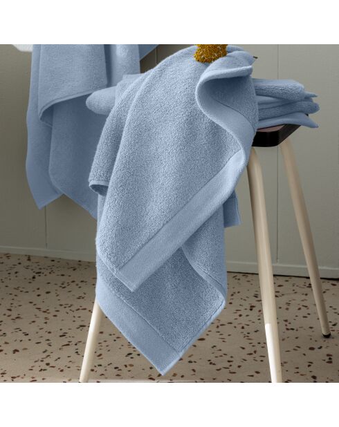 Serviette de toilette en coton Softy bleu ciel - 50 x 100 cm