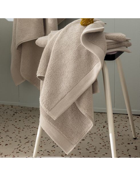 Serviette de toilette en coton Softy naturel - 50 x 100 cm