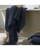 Drap de douche en coton Softy marine - 70 x 140 cm