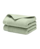 Lot de 2 serviettes invité en coton Softy amande - 30 x 50 cm
