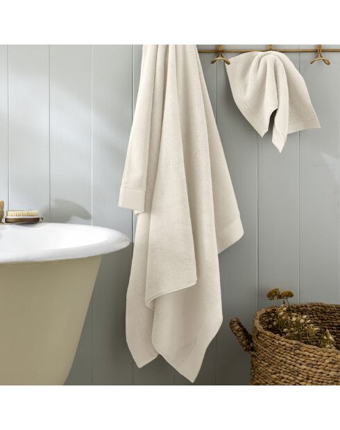 Drap de bain en coton Softy ivoire - 100 x 150 cm