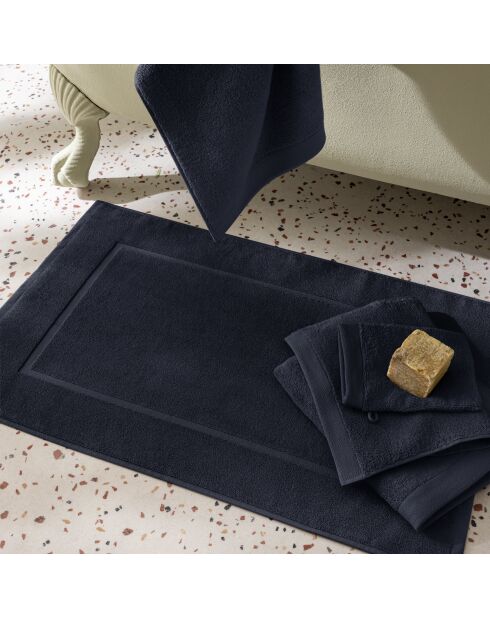 Tapis de bain en coton Softy marine - 50 x 80 cm