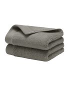 Lot de 2 serviettes invité en coton Softy ardoise - 30 x 50 cm