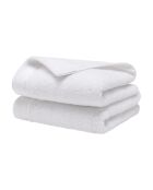Lot de 2 serviettes invité en coton Softy neige - 30 x 50 cm