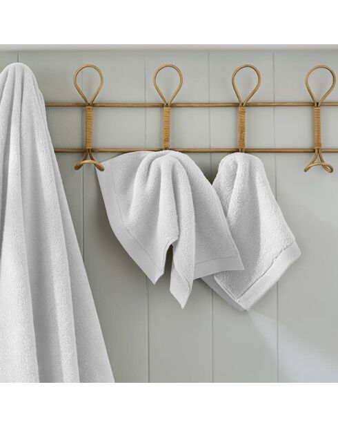 Lot de 2 serviettes invité en coton Softy neige - 30 x 50 cm