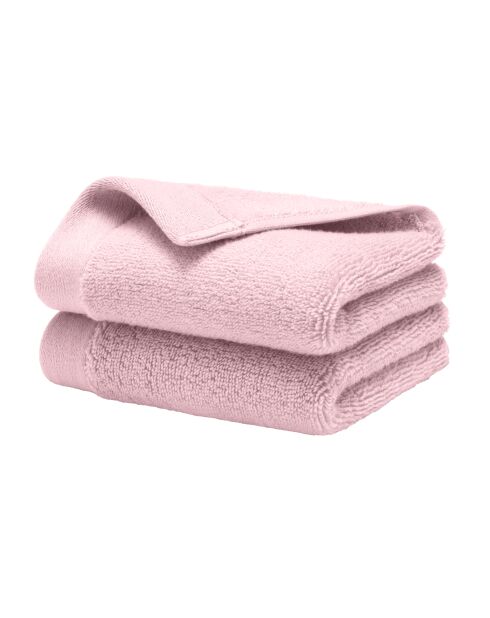 Lot de 2 serviettes invité en coton Softy bonbon - 30 x 50 cm