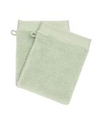 Lot de 2 gant de toilette en coton Softy amande - 15 x 21 cm