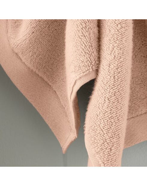 Lot de 2 serviettes invité en coton Softy rose poudre - 30 x 50 cm