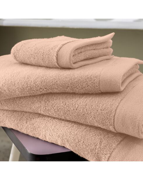 Pack éponge en coton Softy rose poudre