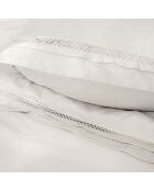 Parure de couette en coton Satin + 2 taies d'oreiller neige