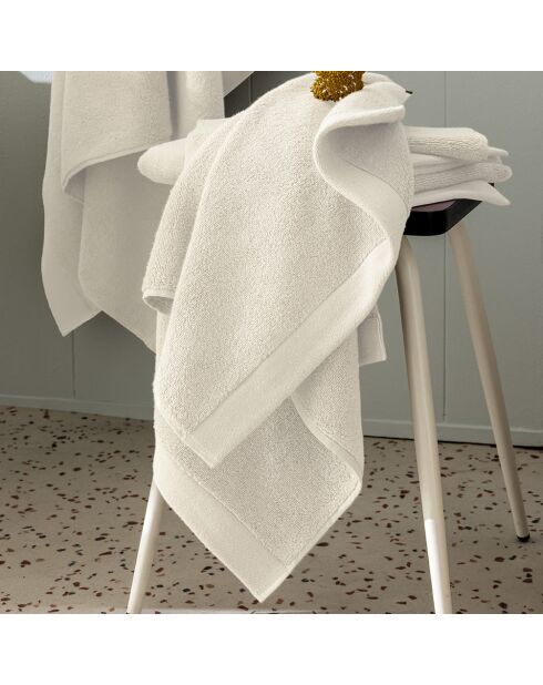 Serviette de toilette en coton Softy ivoire - 50 x 100 cm