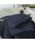 Lot de 2 gant de toilette en coton Softy marine - 15 x 21 cm