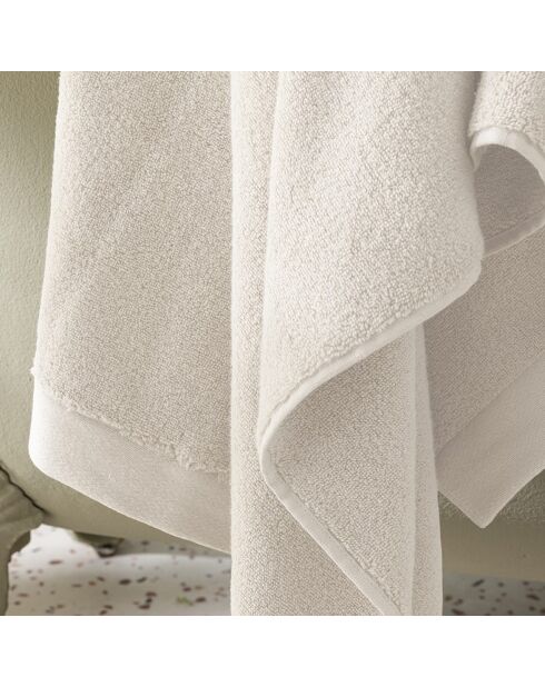 Drap de douche en coton Softy ivoire - 70 x 140 cm