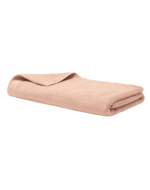 Drap de douche en coton Softy rose poudre - 70 x 140 cm