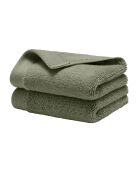 Lot de 2 serviettes invité en coton Softy romarin - 30 x 50 cm