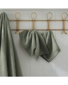 Lot de 2 serviettes invité en coton Softy romarin - 30 x 50 cm