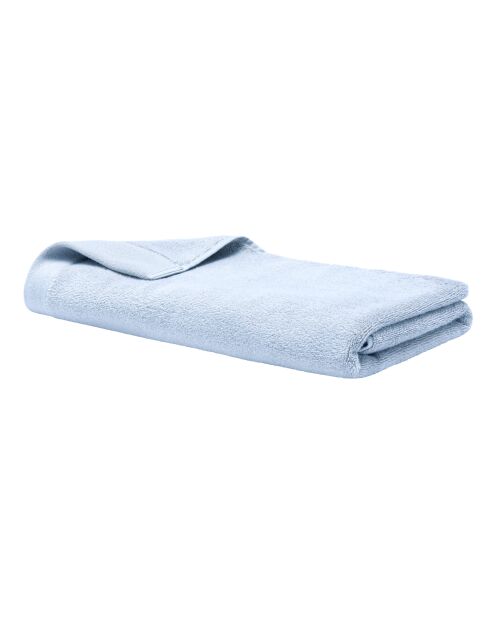 Drap de douche en coton Softy azur - 70 x 140 cm