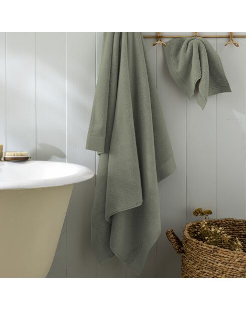 Drap de bain en coton Softy romarin - 100 x 150 cm