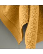 Lot de 2 serviettes invité en coton Softy ocre - 30 x 50 cm