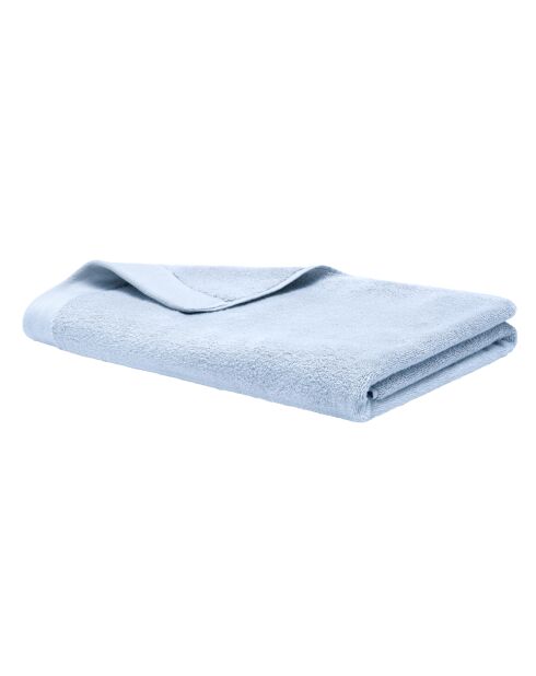Drap de bain en coton Softy azur - 100 x 150 cm