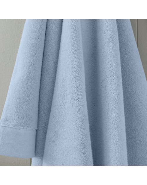 Drap de bain en coton Softy azur - 100 x 150 cm