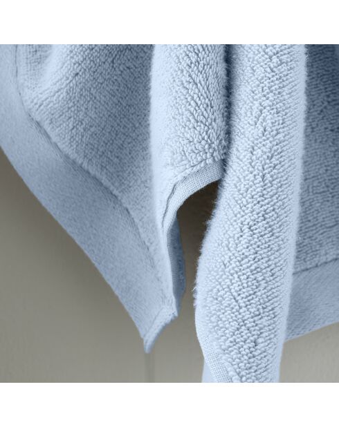 Lot de 2 serviettes invité en coton Softy azur - 30 x 50 cm