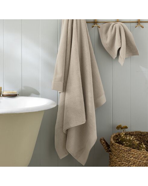 Drap de bain en coton Softy naturel - 100 x 150 cm