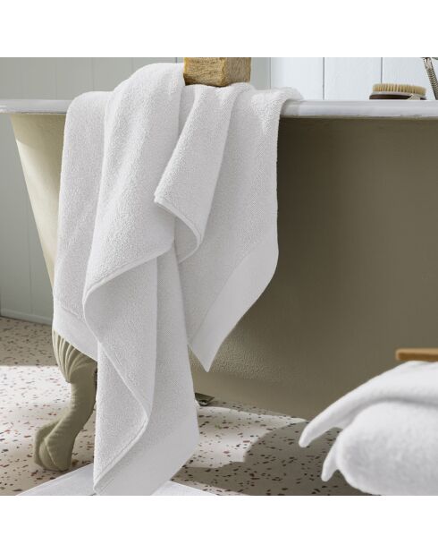 Drap de douche en coton Softy neige - 70 x 140 cm