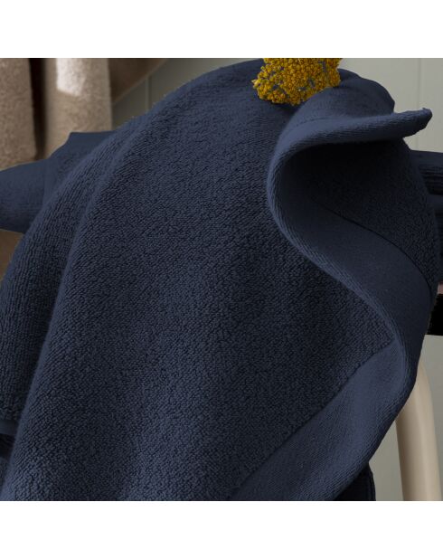 Serviette de toilette en coton Softy marine - 50 x 100 cm