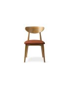 Lot de 2 chaises en chenille Leon orange - 47.5x48x79 cm