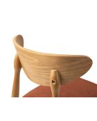 Lot de 2 chaises en chenille Leon orange - 47.5x48x79 cm