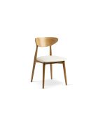 Lot de 2 chaises en velours Leon ivoire - 47.5x48x79 cm