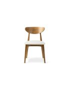 Lot de 2 chaises en velours Leon ivoire - 47.5x48x79 cm