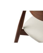 Lot de 2 chaises en velours Leon ivoire - 47.5x48x79 cm